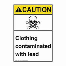 contaminated clothes with Lead